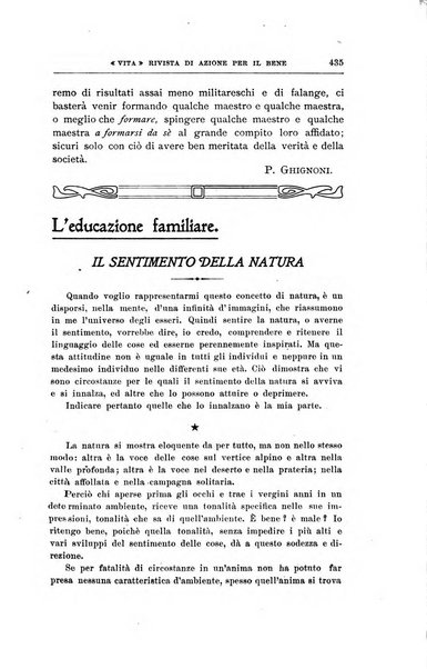 La vita rivista mensile dell'Unione giovanile per la moralità