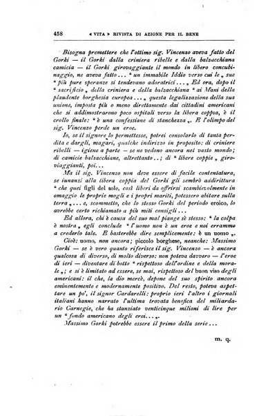 La vita rivista mensile dell'Unione giovanile per la moralità