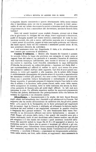 La vita rivista mensile dell'Unione giovanile per la moralità