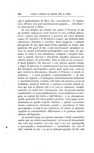 La vita rivista mensile dell'Unione giovanile per la moralità