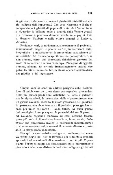 La vita rivista mensile dell'Unione giovanile per la moralità