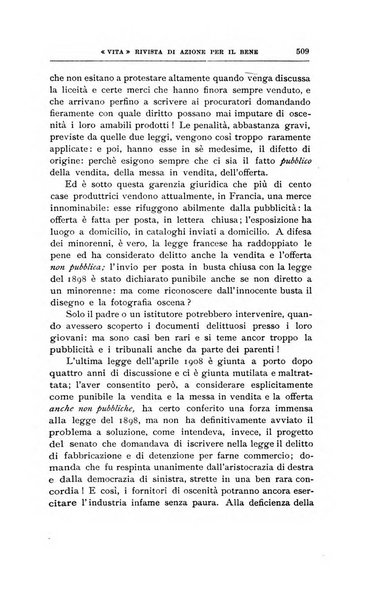 La vita rivista mensile dell'Unione giovanile per la moralità