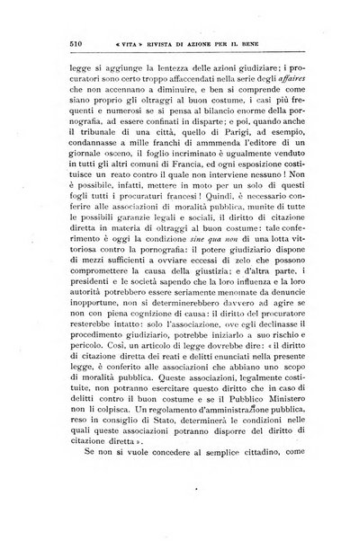 La vita rivista mensile dell'Unione giovanile per la moralità