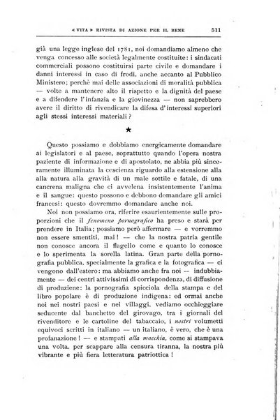 La vita rivista mensile dell'Unione giovanile per la moralità