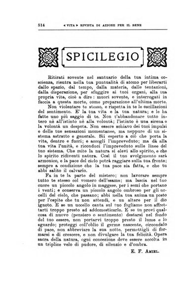 La vita rivista mensile dell'Unione giovanile per la moralità