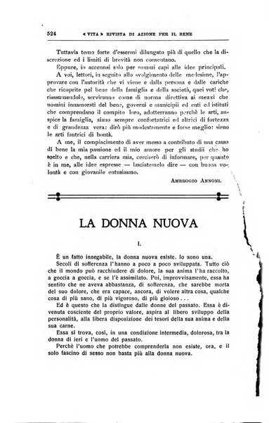 La vita rivista mensile dell'Unione giovanile per la moralità