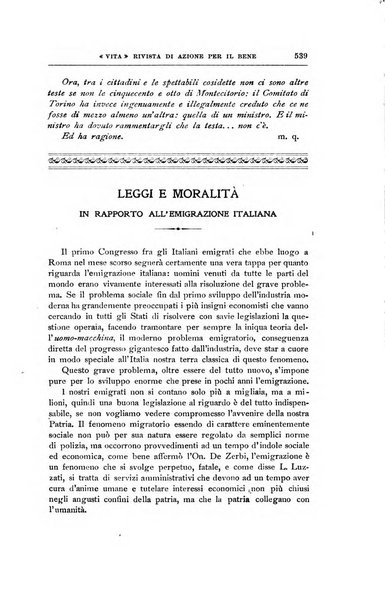 La vita rivista mensile dell'Unione giovanile per la moralità