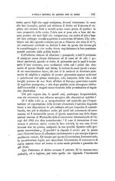 La vita rivista mensile dell'Unione giovanile per la moralità