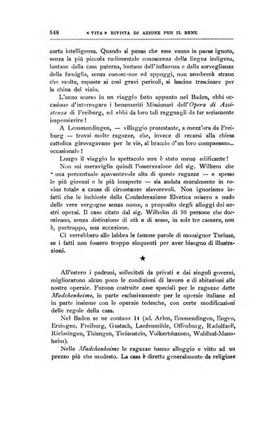 La vita rivista mensile dell'Unione giovanile per la moralità