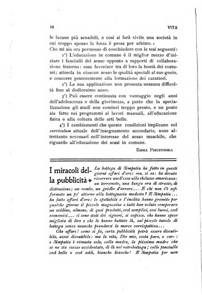 La vita rivista mensile dell'Unione giovanile per la moralità