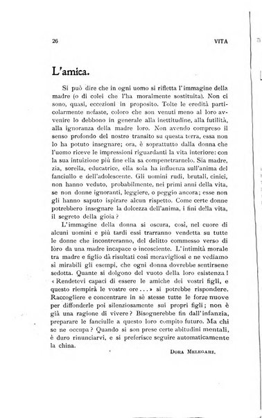 La vita rivista mensile dell'Unione giovanile per la moralità