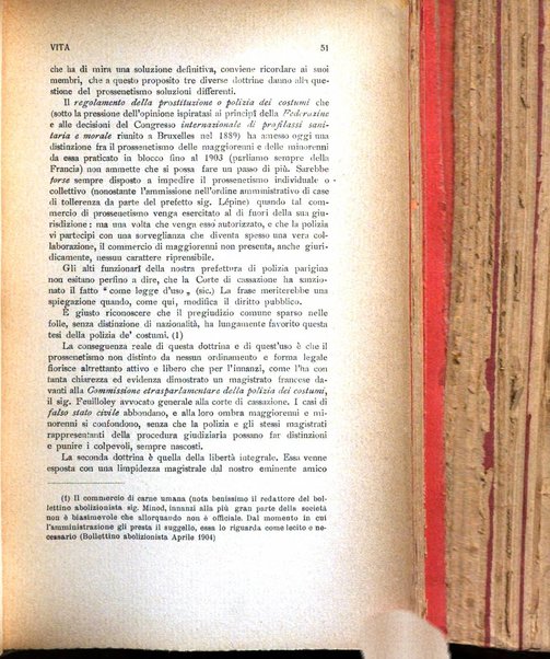 La vita rivista mensile dell'Unione giovanile per la moralità