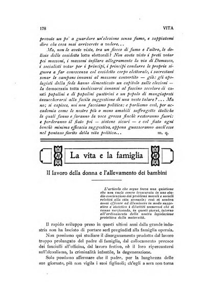 La vita rivista mensile dell'Unione giovanile per la moralità