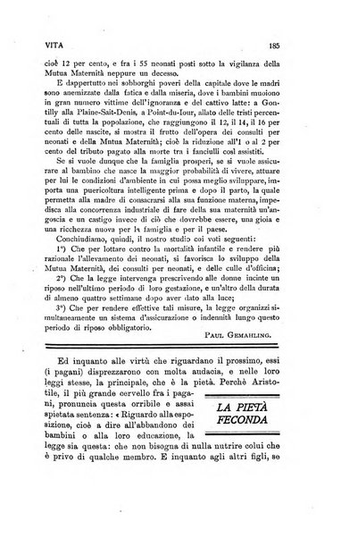 La vita rivista mensile dell'Unione giovanile per la moralità