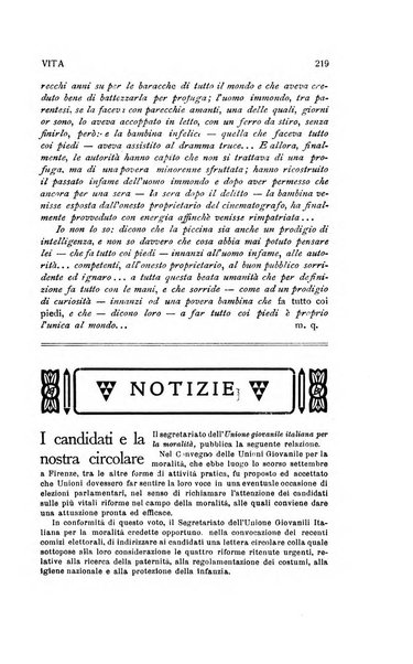 La vita rivista mensile dell'Unione giovanile per la moralità