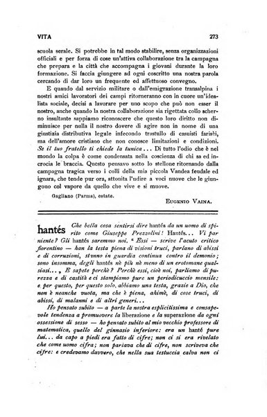 La vita rivista mensile dell'Unione giovanile per la moralità