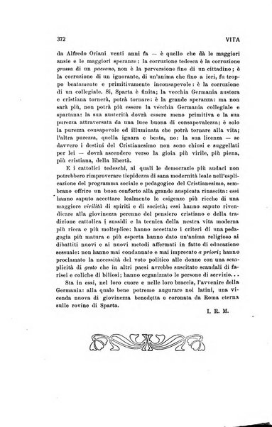 La vita rivista mensile dell'Unione giovanile per la moralità