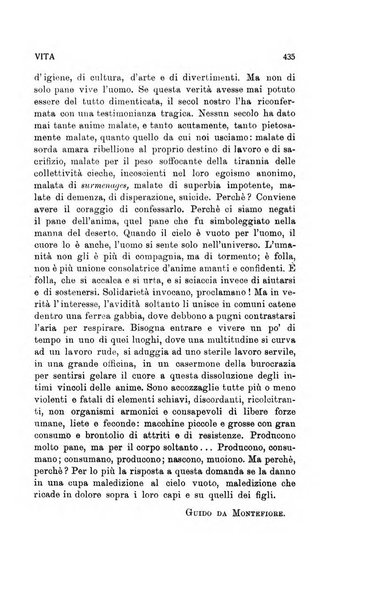 La vita rivista mensile dell'Unione giovanile per la moralità