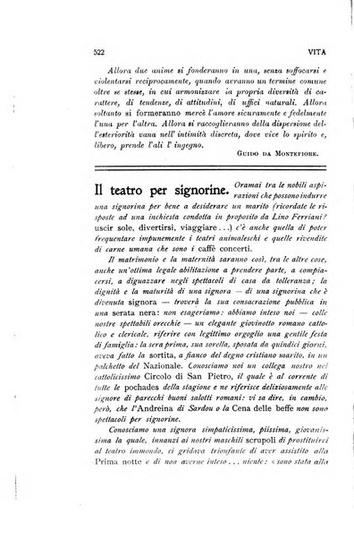 La vita rivista mensile dell'Unione giovanile per la moralità