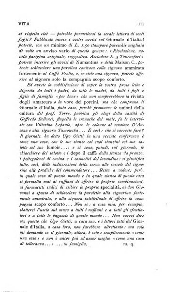 La vita rivista mensile dell'Unione giovanile per la moralità