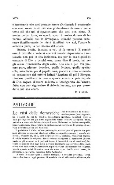 La vita rivista mensile dell'Unione giovanile per la moralità