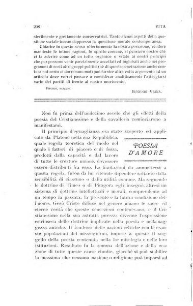 La vita rivista mensile dell'Unione giovanile per la moralità