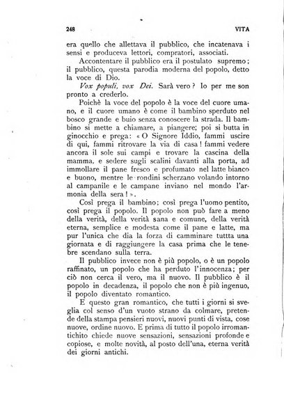 La vita rivista mensile dell'Unione giovanile per la moralità