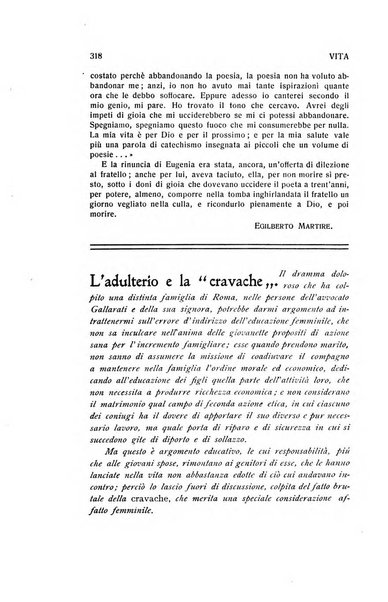 La vita rivista mensile dell'Unione giovanile per la moralità