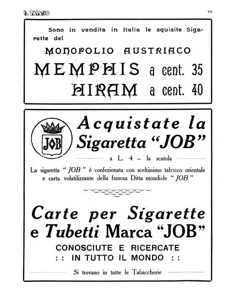 Il tabacco organo dell'industria e del commercio del tabacco