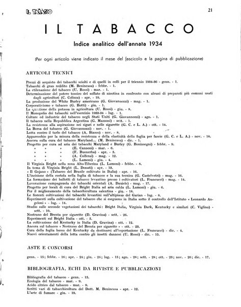 Il tabacco organo dell'industria e del commercio del tabacco