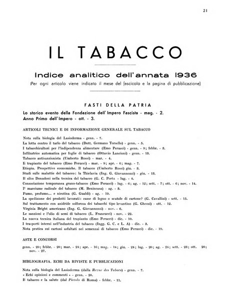 Il tabacco organo dell'industria e del commercio del tabacco