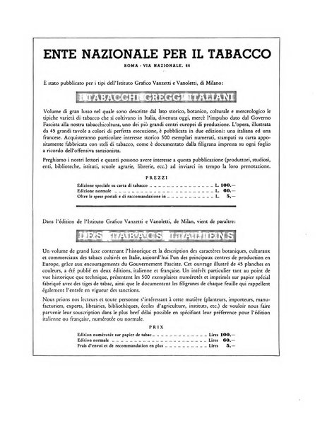 Il tabacco organo dell'industria e del commercio del tabacco