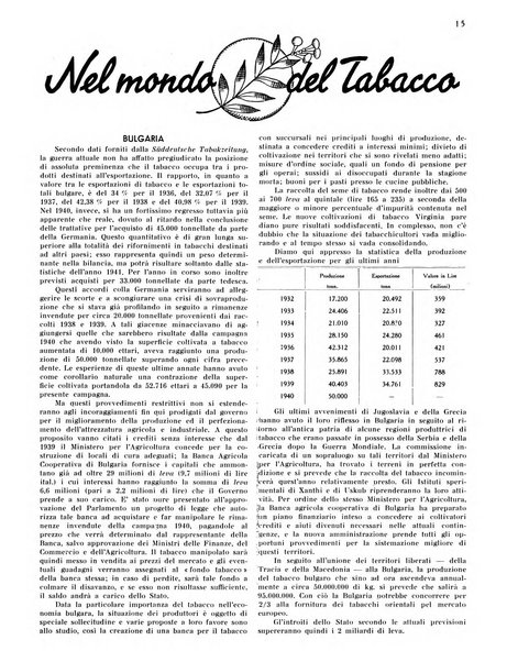 Il tabacco organo dell'industria e del commercio del tabacco