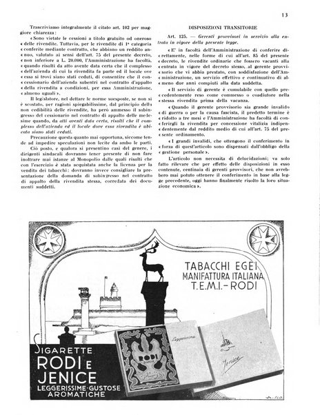 Il tabacco organo dell'industria e del commercio del tabacco