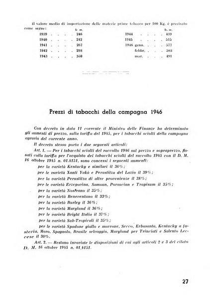 Il tabacco organo dell'industria e del commercio del tabacco