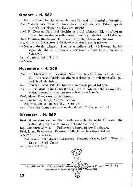 Il tabacco organo dell'industria e del commercio del tabacco