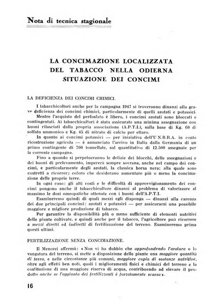 Il tabacco organo dell'industria e del commercio del tabacco