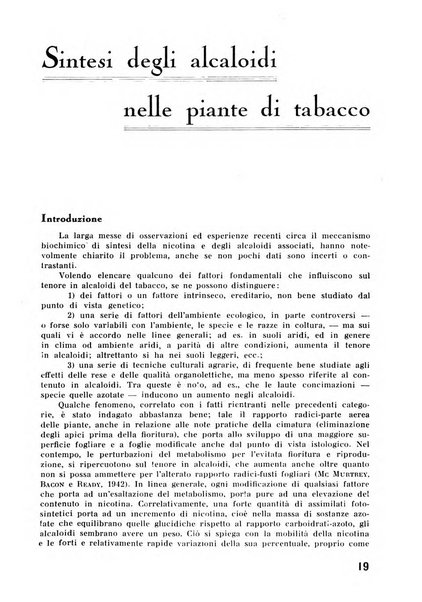 Il tabacco organo dell'industria e del commercio del tabacco