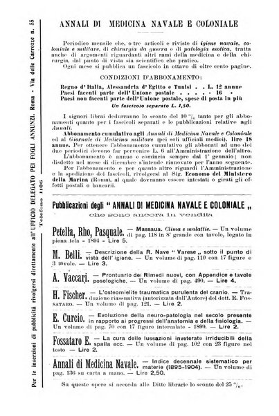 Annali di medicina navale e coloniale