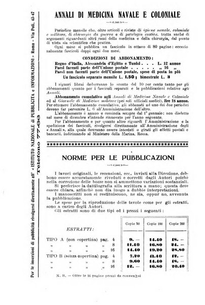 Annali di medicina navale e coloniale