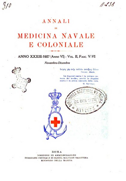 Annali di medicina navale e coloniale