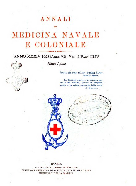 Annali di medicina navale e coloniale