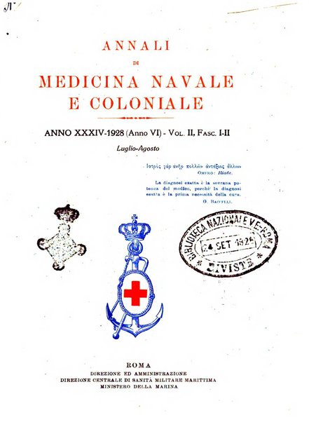 Annali di medicina navale e coloniale