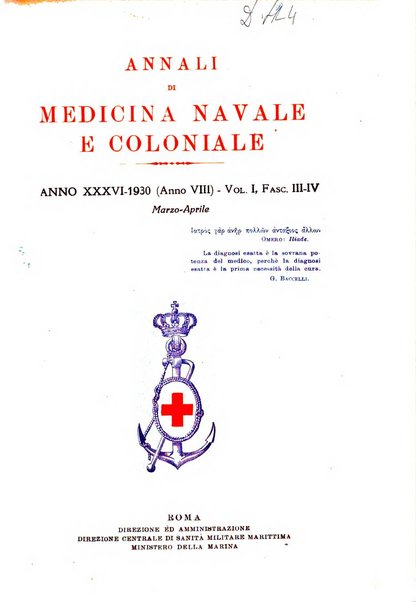 Annali di medicina navale e coloniale