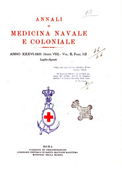 Annali di medicina navale e coloniale