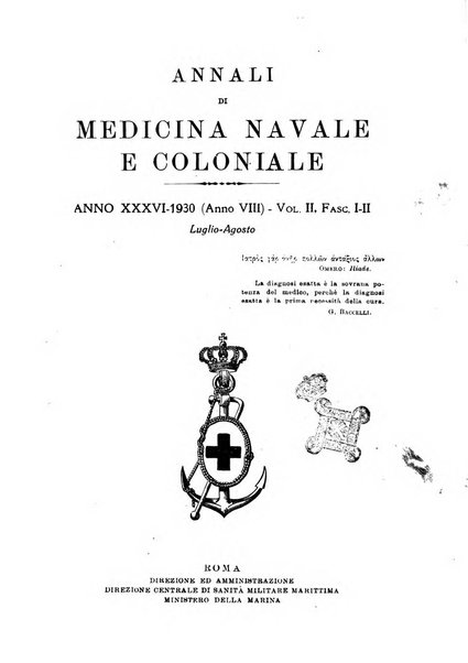 Annali di medicina navale e coloniale