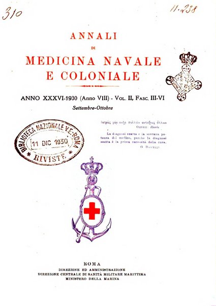 Annali di medicina navale e coloniale