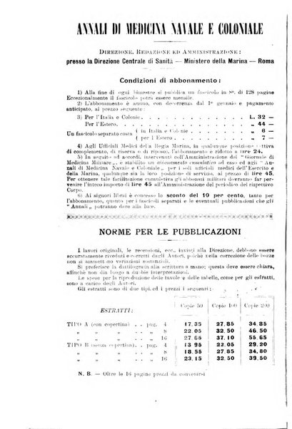 Annali di medicina navale e coloniale