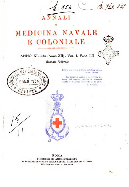 Annali di medicina navale e coloniale