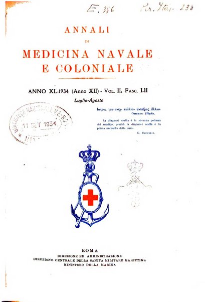 Annali di medicina navale e coloniale